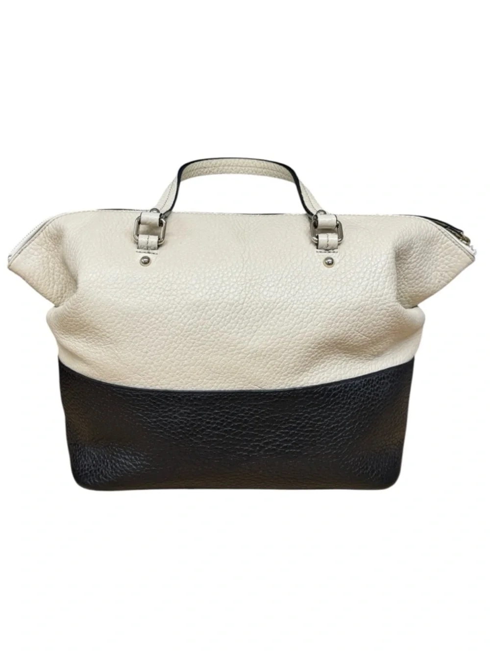 Kate Spade Grove Court Blaine Black Cream Pebbled Leather Purse/Bag/Tote/Satchel
